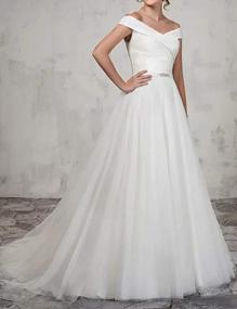 img 2 attached to Off-Shoulder A-Line Bridal Gown: Jaeden Wedding Dress For The Modern Bride