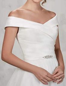 img 1 attached to Off-Shoulder A-Line Bridal Gown: Jaeden Wedding Dress For The Modern Bride