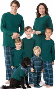 img 4 attached to Family Christmas Pajamas In Thermal Plaid By PajamaGram