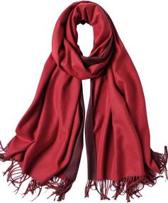 img 4 attached to MaaMgci Womens Cashmere Pashmina Blanket Women's Accessories at Scarves & Wraps