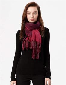 img 2 attached to MaaMgci Womens Cashmere Pashmina Blanket Women's Accessories at Scarves & Wraps