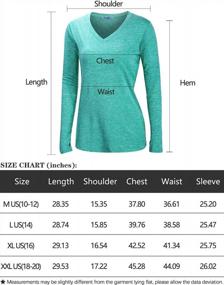 img 1 attached to Stylish And Functional: Fulbelle Women'S Long Sleeve V Neck Tunic Tops With Thumbholes For The Ultimate Workout Look