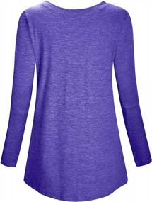 img 2 attached to Stylish And Functional: Fulbelle Women'S Long Sleeve V Neck Tunic Tops With Thumbholes For The Ultimate Workout Look