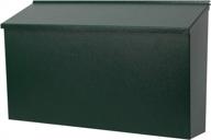 green galvanized steel rust-proof wall-mount mailbox, large capacity post box for outside - 15.75"x9.44"x4.72 логотип