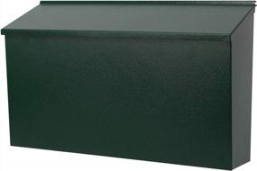 img 4 attached to Green Galvanized Steel Rust-Proof Wall-Mount Mailbox, Large Capacity Post Box For Outside - 15.75"X9.44"X4.72