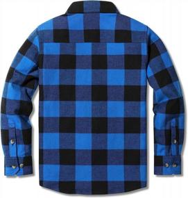 img 3 attached to 👕 CQR Kids Plaid Flannel Shirt Long Sleeve, Soft All-Cotton Brushed Casual Button Down Shirts for Boys and Girls