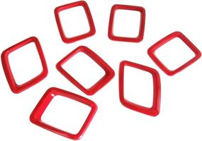 img 2 attached to XBEEK Front Grille Cover Grill Ring Inserts Frame Trims Kit For 2017-2021 Jeep Compass - Red