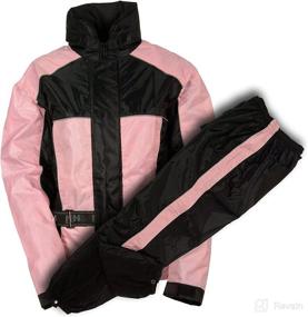 img 2 attached to NexGen SH222201: Stylish Ladies Black and Pink Oxford Waterproof Rain Suit - Stay Dry and Fashionable!