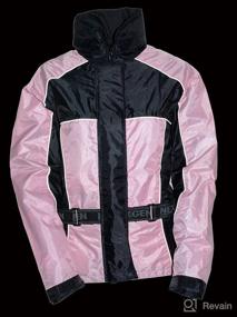 img 1 attached to NexGen SH222201: Stylish Ladies Black and Pink Oxford Waterproof Rain Suit - Stay Dry and Fashionable!