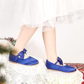 img 2 attached to Toddler Girl Mary Jane Dress Shoes - School Party Flat Flower Girls Shoe