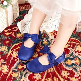 img 3 attached to Toddler Girl Mary Jane Dress Shoes - School Party Flat Flower Girls Shoe