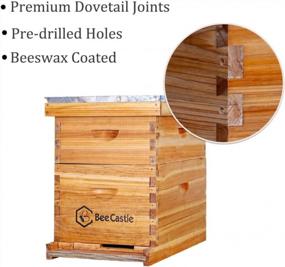 img 3 attached to Complete 8 Frame Beehive Kit With Fully-Coated Beeswax Frames And Foundation Sheet (2-Layer) For Optimal Beekeeping Performance