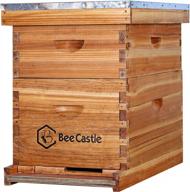complete 8 frame beehive kit with fully-coated beeswax frames and foundation sheet (2-layer) for optimal beekeeping performance логотип