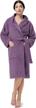 👘 sioro women's hooded terry cloth robe - knee length cotton bathrobe, soft shower housecoat towel logo