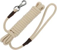 🐶 peppet 16 ft beige cotton training leash – premium rope for dog obedience & recall training логотип