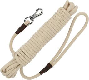 img 3 attached to 🐶 PepPet 16 Ft Beige Cotton Training Leash – Premium Rope for Dog Obedience & Recall Training