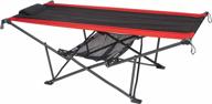 experience ultimate comfort and durability with mac sports h900s-100 portable folding hammock in red/black logo