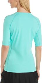 img 2 attached to 👙 Coolibar Women's Short Sleeve Hightide Swimwear Cover Up