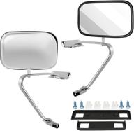 🚘 scitoo towing mirrors pair chrome side view mirror for ford f150 f250 f350 f450 ranger bronco explorer truck pickup plastic - replacement mirror 80-96 logo