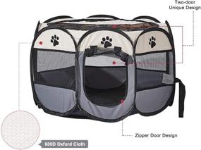 img 3 attached to 🐾 XianghuangTechnology: Portable Pet Foldable Playpen with Removable Mesh Shade Cover - Ideal for Dogs, Cats, and Puppies - Exercise Pen Kennel