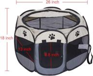 🐾 xianghuangtechnology: portable pet foldable playpen with removable mesh shade cover - ideal for dogs, cats, and puppies - exercise pen kennel логотип