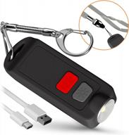 weten usb rechargeable self defense keychain alarm for women - waterproof 130 db security panic button siren whistle with led light - safety sound alert device key chain in black логотип