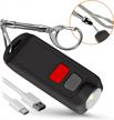 weten usb rechargeable self defense keychain alarm for women - waterproof 130 db security panic button siren whistle with led light - safety sound alert device key chain in black logo