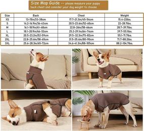 img 1 attached to 🐶 Cozy Autumn Winter Turtleneck Dog Sweater Pullover Fleece Vest for Boy Girl Puppy Cat, Stretchy Warm Pet Cold Weather Hoodie Sweatshirts Jacket Coat for Small Medium Large Dog, L Size, Brown