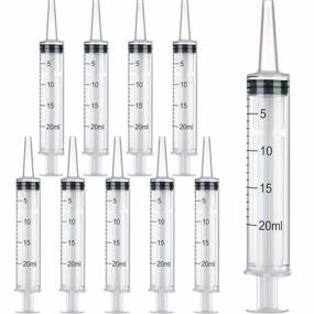 img 1 attached to 10-Pack 20 ML Plastic Syringe Set For Measuring And Applying Epoxy Resin, Glue, Oil Or Animal Feeding - No Needle Required