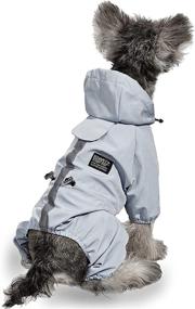 img 4 attached to YAODHAOD Dog Sun Clothing: Lightweight, Quick-Drying, Waterproof Jacket with Adjustable Hood, Reflective Stripes & Perforations for Puppies and Small Dogs