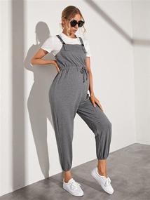 img 1 attached to MakeMeChic Maternity Sleeveless Drawstring Jumpsuits Women's Clothing ~ Jumpsuits, Rompers & Overalls