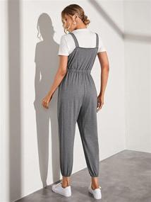 img 3 attached to MakeMeChic Maternity Sleeveless Drawstring Jumpsuits Women's Clothing ~ Jumpsuits, Rompers & Overalls