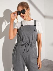 img 2 attached to MakeMeChic Maternity Sleeveless Drawstring Jumpsuits Women's Clothing ~ Jumpsuits, Rompers & Overalls
