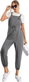 img 4 attached to MakeMeChic Maternity Sleeveless Drawstring Jumpsuits Women's Clothing ~ Jumpsuits, Rompers & Overalls
