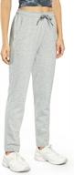 ouges women's sweatpants: high waisted jogger pants with pockets & drawstring - comfy cotton lounge wear logo