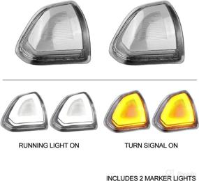 img 3 attached to Switchback Mirror Lights Turn Signal Light Left And Right LED Side Mirror Lamps Clear Cover Lens For 68302828AA 68302829AA Compatible With 2010-2018 Do Dge Ram 1500 2500 3500 4500 5500 (White/Yellow)