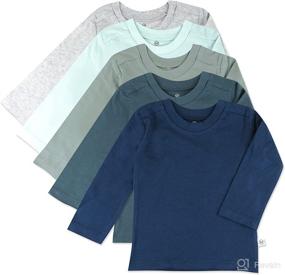 img 4 attached to 👶 HonestBaby 5-Pack of Long Sleeve Organic Cotton T-Shirts for Babies