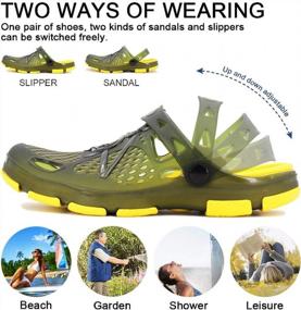 img 2 attached to Beister Anti Slip Breathable Sandals Slippers Men's Shoes for Mules & Clogs