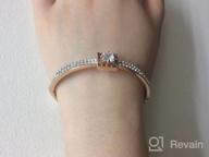 img 1 attached to Experience Spiritual Bliss With Menton Ezil'S Rose Gold Crystal Bangle Bracelets For Women review by Edris Holwell