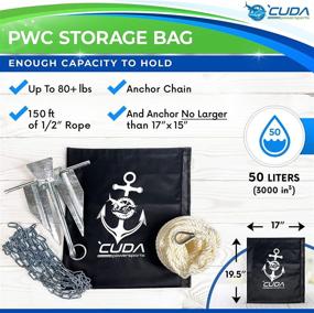 img 3 attached to Premium & Durable 'Cuda Boat Anchor Storage Bag - Versatile Nylon Storage Bags for Boat Accessories & Gear