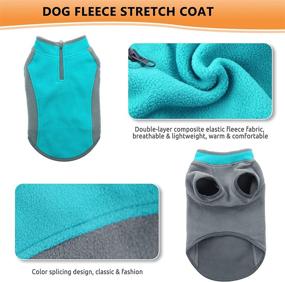 img 3 attached to 🐶 Stretch Fleece Dog Coat with Zipper - Warm Winter Vest Clothing for Small Medium Dogs - MAZORT Pet Apparel for Cold Weather