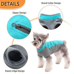 img 2 attached to 🐶 Stretch Fleece Dog Coat with Zipper - Warm Winter Vest Clothing for Small Medium Dogs - MAZORT Pet Apparel for Cold Weather