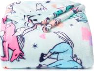 🦄 the big one supersoft plush throw unicorns - 60x72 inches - cozy and magical! logo