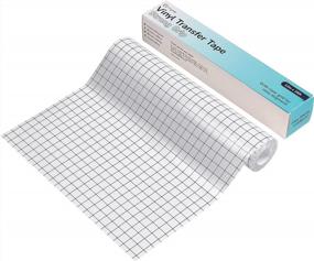 img 3 attached to IVyne High Tack Transfer Tape For Cricut Vinyl, 12'' X 25 Ft Black Grid - Strong Grip Roll For Crafting Stickers, Signs, Mugs, And Home Décor