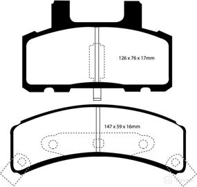 img 1 attached to 🏎️ EBC Brakes DP41273R Yellowstuff Street and Track Brake Pad: Superior Performance for Optimal Street and Track Driving