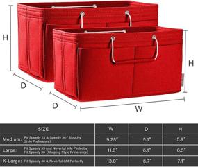 img 3 attached to Organizer Multi Pocket Handbag Insert Handles Women's Accessories : Handbag Accessories