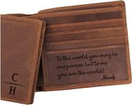 👔 engraved fathers birthday personalized men's accessories: perfect wallets, card cases & money organizers for daughters logo