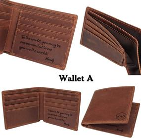 img 1 attached to 👔 Engraved Fathers Birthday Personalized Men's Accessories: Perfect Wallets, Card Cases & Money Organizers for Daughters