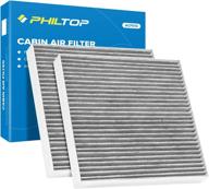 🚗 philtop cabin air filter pack of 2 - cf10134, cp134, be-134 - high-quality replacement for accord, civic, odyssey, cr-v, pilot, mdx, tsx, ridgeline, rdx - includes activated carbon логотип