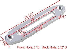 img 3 attached to AMOPA Anodized Chrome 10 Inch Hawse Fairlead - Ultra Strong 8000-15000 lbs for Synthetic Winch Rope Recovery - Perfect for Trucks by Ramsey KFI